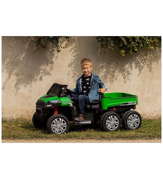 12V RIDER XXL 6X6 - dječji akumulatorski auto, zeleni