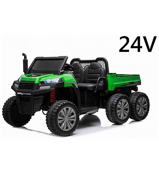 24V RIDER XXL 6X6 - dječji akumulatorski auto, zeleni