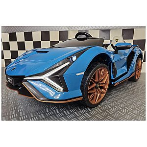 24V električni avtomobil za otroke Lamborghini Sian moder