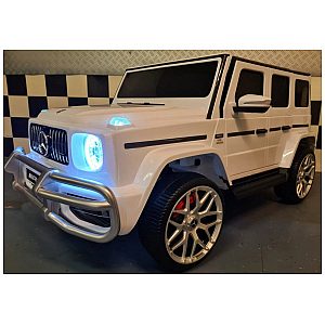 24V Mercedes G63 - otroški avto na akumulator, bel