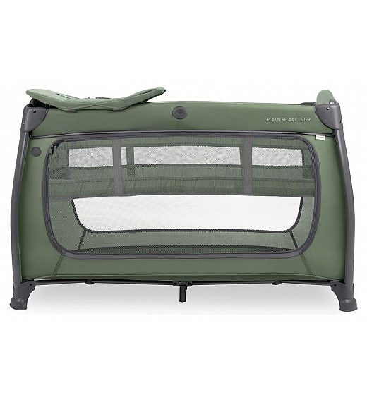 Prenosna postelja PLAY N RELAX CENTER Dark Green Hauck