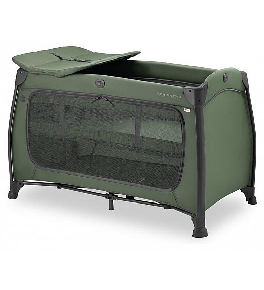 Prenosna postelja PLAY N RELAX CENTER Dark Green Hauck