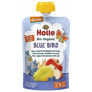 Holle sadni pire PTICA, hruška, jabolko & borovnica z ovsom po 6. mesecu, 100g, BIO-DEMETER