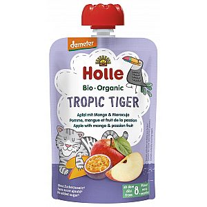 Holle sadni pire TIGER, jabolko, mango & marakuja po 8. mesecu, 100g, BIO-DEMETER