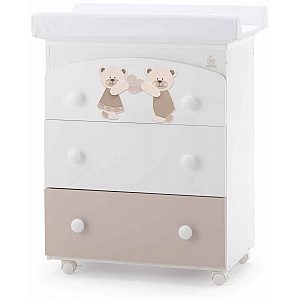 Previjalna miza z banjico DOLCI COCCOLE Dove Grey