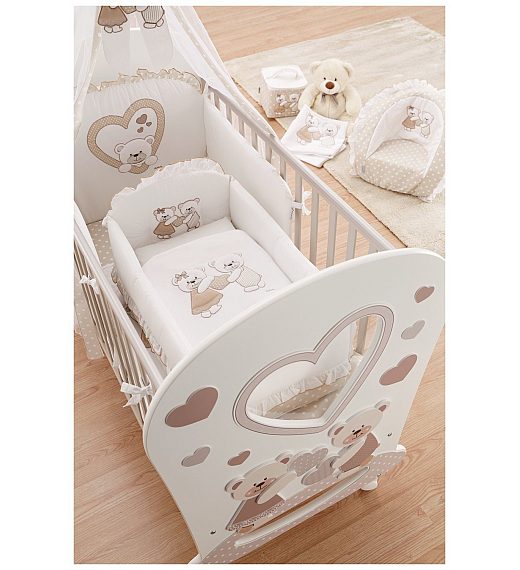 DOLCI COCCOLE Dove Grey lesena otroška postelja Italbaby