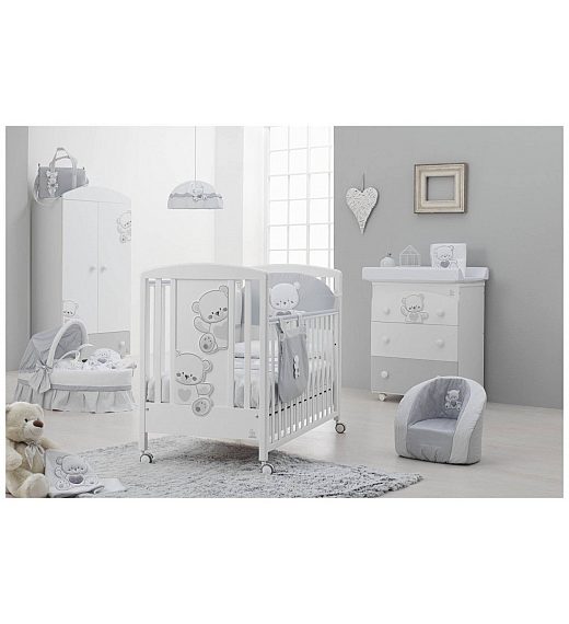 Previjalna miza z banjico JOLIE White Grey Italbaby