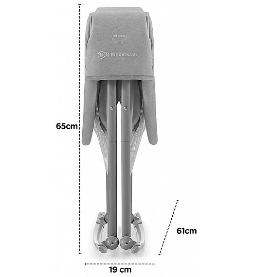 Prenosna postelja LOVI 3v1 Grey Kinderkraft