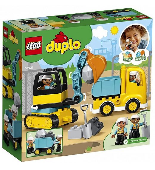 Kocke Duplo tovornjak in bager na gosenicah 10931 Lego