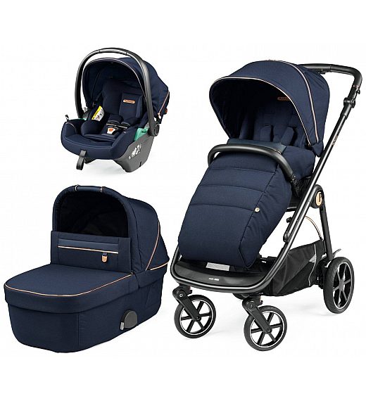 Veloce modularna kolica Lounge Blue Shine - trio