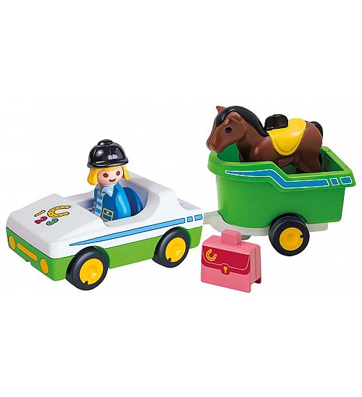 Avtomobil s konjsko prikolico 70181 - Playmobil 1.2.3.