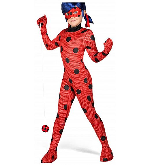 Pustni kostum za otroke LadyBug - Miraculous Deluxe 4-5 let Rubies