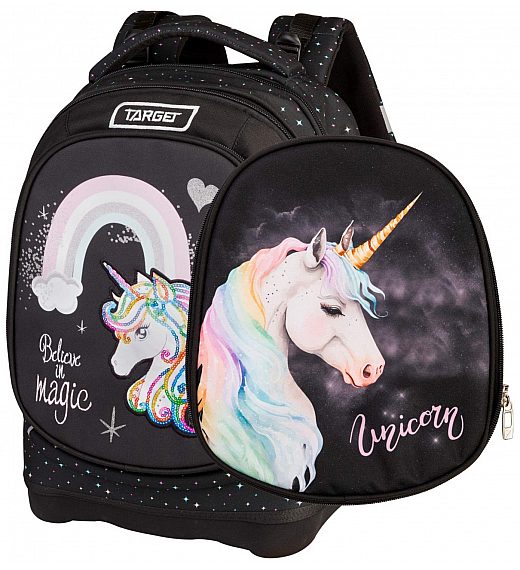 SUPERLIGHT Petit 2 face Rainbow Unicorn 28044  školski ruksak