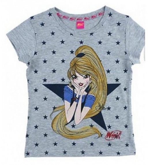 T-shirt kratki rukav Winx Bloom u sivi boji - 4 godine