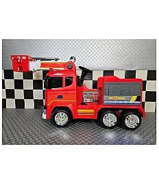 Gasilsko vozilo na akumulator Scania z žerjavom 12V rdeč Gasilsko vozilo na akumulator Scania z žerjavom 12V rdeč