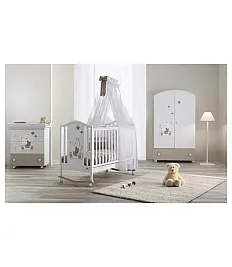 Pali ORSONE Tortora lesena otroška postelja z vzmetnico Pali ORSONE Tortora lesena otroška postelja z vzmetnico