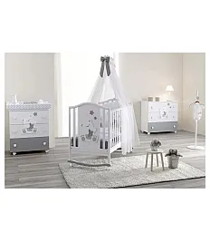 Pali ORSONE Grey lesena otroška postelja z vzmetnico Pali ORSONE Grey lesena otroška postelja z vzmetnico